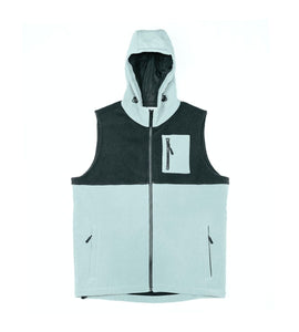 Fleece Blocked Hooded Vest-Olive - Golfers Vest – SOLO Golf Co.